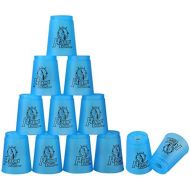 [아마존베스트]SEISSO Quick Stack Cups, 12 Pack Stacking Cups Classic Stack Speed Training Game Toys for Boys Girls Kids Students Teenagers (Blue)