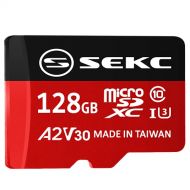 SEKC 128GB microSDXC Memory Card with SD Adapter A2 UHS-I U3 V30 Full HD 4K Ultra HD (SV30A2128)