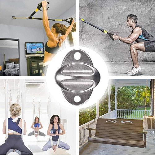  SELEWARE Wall Mount Anchor for Resistance Training, Suspension Strap, Yoga Rope, Resistance Band, Made of Stainless Steel