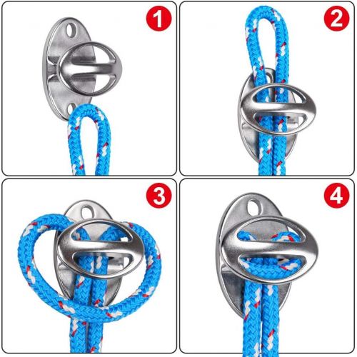  SELEWARE Wall Mount Anchor for Resistance Training, Suspension Strap, Yoga Rope, Resistance Band, Made of Stainless Steel