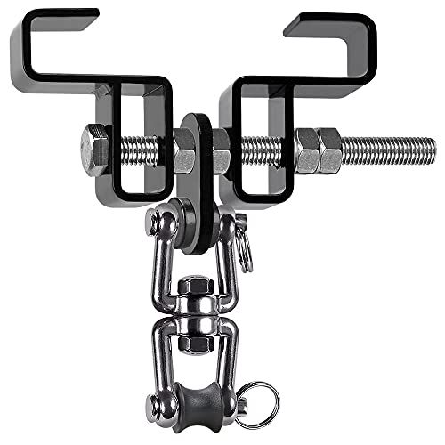  SELEWARE Steel I Beam Heavy Bag Hanger, Heavy Duty I-Beam Clamp Holder for Boxing Punching Heavy Bag Strap Gym Muay Thai Training, Heavy Bag Mount Boxing Punching Bag Hanger