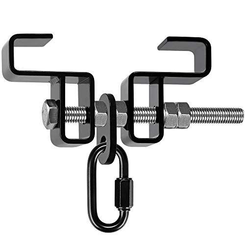  SELEWARE Heavy Duty Steel Beam Clamp, Heavy Bag Mount, Punching Bag Hanger Heavy Duty Holder for Boxing, Muay Thai and MMA Training (with Carabiner)