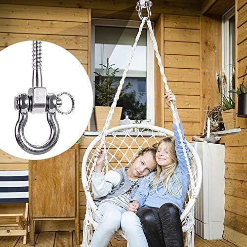  SELEWARE 450 kg capacity stainless steel 360° rotation quiet ceiling hook swing, swing hook, mounting swing, hanging hook with screw for concrete wood sets, playground veranda seat, trapeze