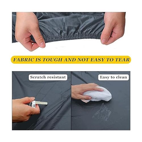  Pool Cleaner Caddy Cover, Robotic Pool Cleaner Cover, Waterproof and Dustproof, with Windproof Elastic Hem, Fits Most Brands Robotic Pool Cleaner (Grey)