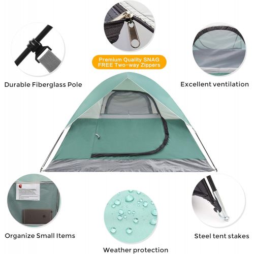  SEMOO Dome Tent Family Camping Tent Water Resistant Lightweight for Backpacking