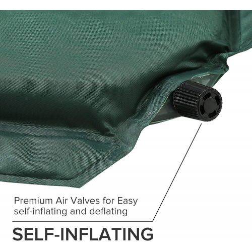  SEMOO Self-Inflating Camping Sleeping Pads Lightweight Comfort 1.2 Inch Thick Water Repellent Coating Mats Great for Indoor Outdoor Backpacking Hiking