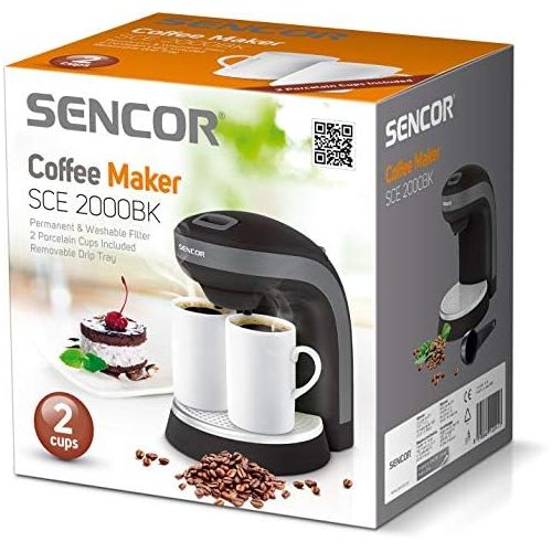  SENCOR SCE 2000BK, Kaffeemaschine, Schwarz