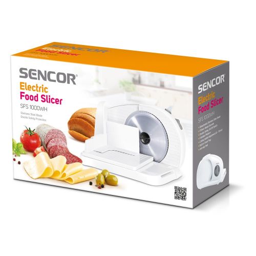  SENCOR Sencor SFS 1000WH Electric Electric Precision Food Slicer Removable Stainless Steel Cutting Disc/Nominal Output 100W)