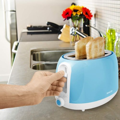  SENCOR 2 Slice Electric Toaster Color: Pastel Blue