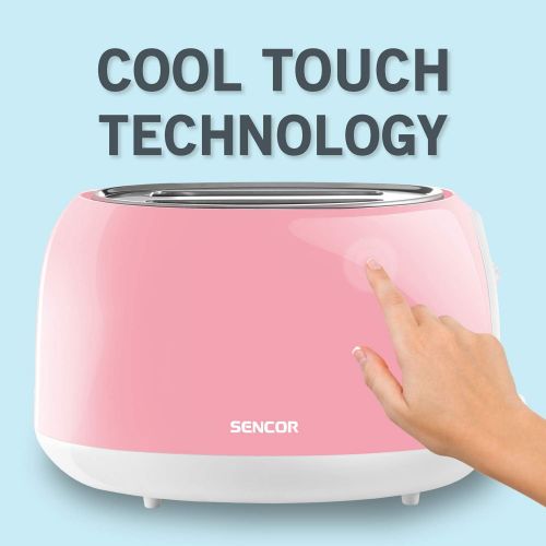  SENCOR 2 Slice Electric Toaster Color: Pastel Pink