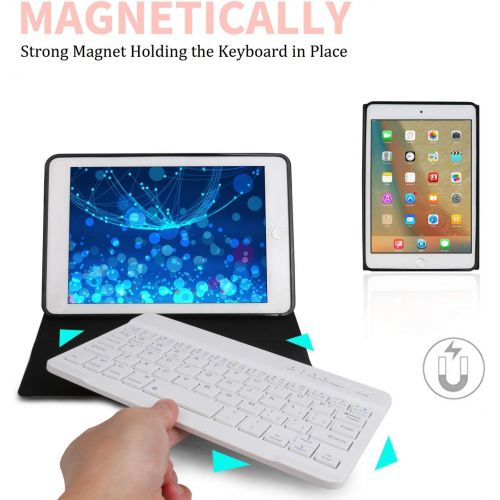  [아마존베스트]iPadMini Case with Keyboard, SENGBIRCH Keyboard Case Compatible with iPadMini 5 (5th 2019) - iPad Mini 4 - Mini 3 - Mini 2 & 1 - Removable Wireless Connect Keyboard, Soft Rubber