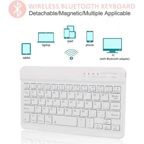  [아마존베스트]iPadMini Case with Keyboard, SENGBIRCH Keyboard Case Compatible with iPadMini 5 (5th 2019) - iPad Mini 4 - Mini 3 - Mini 2 & 1 - Removable Wireless Connect Keyboard, Soft Rubber