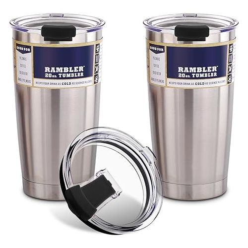  20 oz Tumbler Lids, Fits for YETI Rambler, Ozark Trail, Old Style Rtic (Launched before 2016), SENHAI 3 Pack Spill-proof Splash Resistant Lids Covers for Tumblers Cups-Check the size carefully