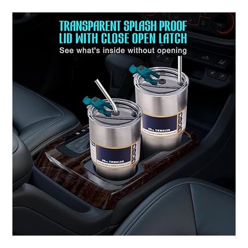  SENHAI 30 oz Tumbler Lids, Fits for YETI Rambler, Ozark Trail, Old Style Rtic (Launched before 2016) and More, 3 Pack Spill-proof Splash Resistant Lids Covers for Tumblers Cups (Blue)