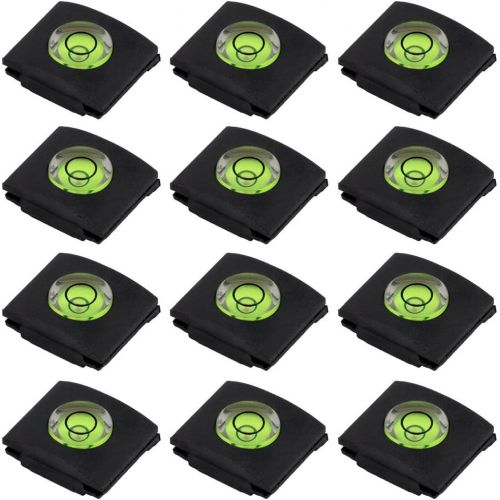  Set of 12 Hot Shoe Covers, SENHAI Camera Flashlight Hotshoe Cover of Bubble Spirit Level for Canon Nikon Panasonic Fujifilm Olympus Sigma PENTAX DSLR SLR