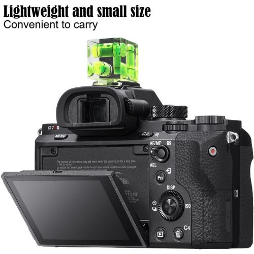 SENHAI Triple 3 Axis Hot Shoe Bubble Spirit Level Compatible Compatible for Canon Nikon Pentax DSLR Camera (2 Pack)