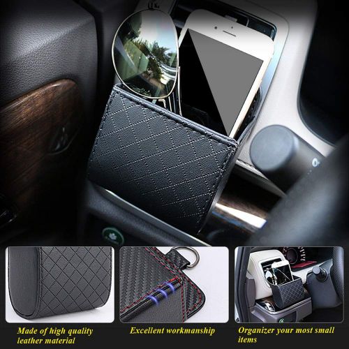  SENLIXIN Car Air Vent Organizer Box Storage Bag with Hook | Universal Auto Mount Outlet Storage Box...