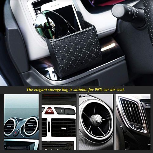  SENLIXIN Car Air Vent Organizer Box Storage Bag with Hook | Universal Auto Mount Outlet Storage Box...