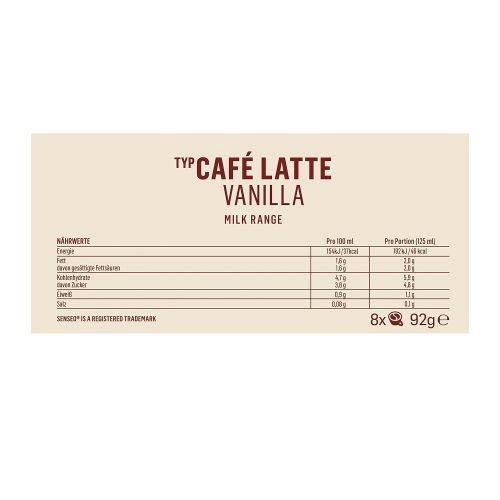  [아마존 핫딜]  [아마존핫딜]Senseo Pads Cafe Latte Vanilla, 80 Kaffeepads, 10er Pack, 10 x 8 Getranke