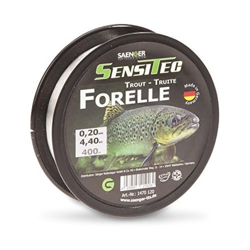  [아마존베스트]Sensitec Trout Transparent Diameter 0.20mm/4,40kg/400m New 2018Monofilament Singer