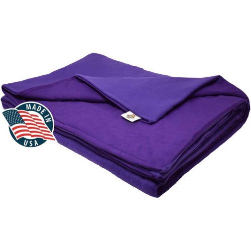  SENSORY GOODS Adult Extra Large Weighted Blanket MADE IN AMERICA- 23lb Heavy Pressure - Burgundy - FleeceFlannel (58 x 80) Provides Comfort and Relaxation.