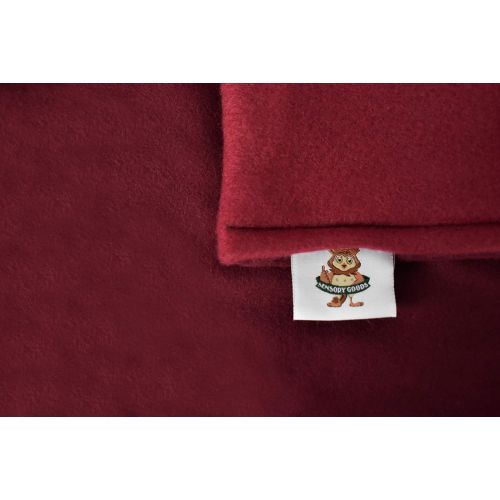  SENSORY GOODS Adult Extra Large Weighted Blanket MADE IN AMERICA- 23lb Heavy Pressure - Burgundy - FleeceFlannel (58 x 80) Provides Comfort and Relaxation.