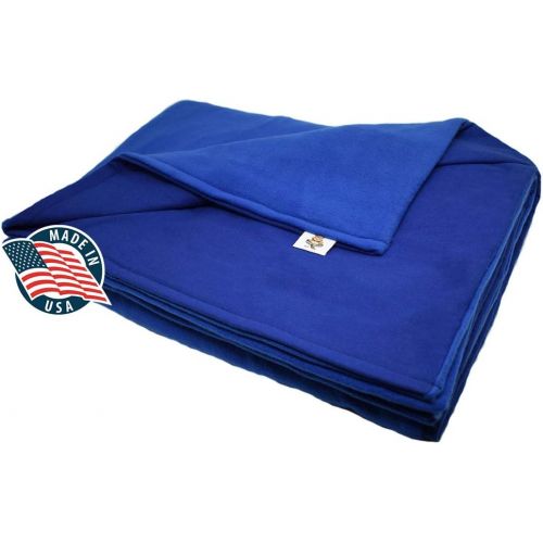  SENSORY GOODS Adult Extra Large Weighted Blanket MADE IN AMERICA- 21lb Medium Pressure - Denim (58 x 80) Provides Comfort and Relaxation.