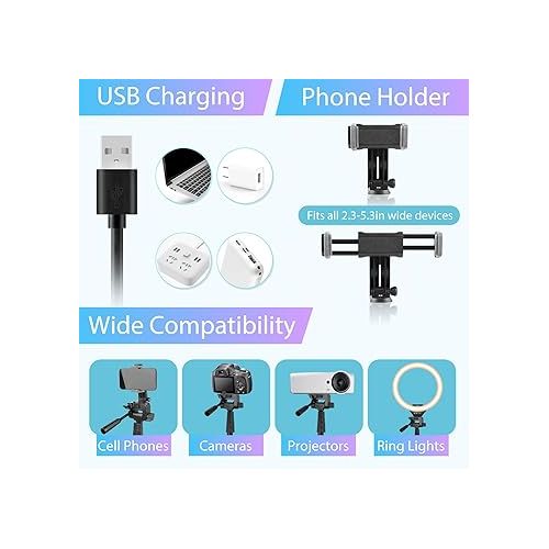  Sensyne 12-inch Ring Light with 67-inch Selfie Stick, Tripod and Phone Holder, Selfie Remote Control Circle Light for Live Stream/Video Recording/TikTok, Compatible with All Phones and Cameras