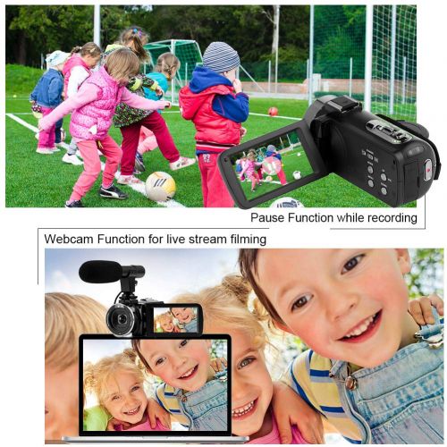  SEREE Camcorder Video Camera 4K 30MP WiFi Night Vision Camcorder Vlogging Camera Blogging Camera 16x Digital Camera Vlog Video Camera Camcorder with Microphone