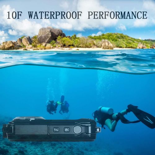  SEREE Waterproof Camera Underwater Camera for Snorkeling Full HD 1080P 24.0 MP Waterproof Point and Shoot Digital Camera Dual Screen Action Camera