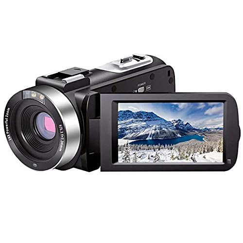  SEREE Video Camera Camcorder Full HD 1080P 30FPS 24.0 MP IR Night Vision Vlogging Camera Recorder 3.0 Inch IPS Screen 16X Zoom Camcorders Camera Remote Control with 2 Batteries