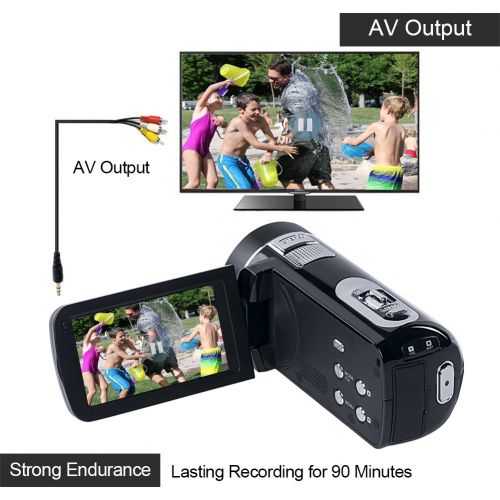  SEREE Video Camera Camcorder 1080P 24.0MP Digital Camera with 3.0 inch LCD 270 Degrees Rotation Screen Remote Control Vlogging Camera for YouTube
