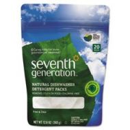 (3 Pack Value Bundle) SEV22818 Natural Automatic Dishwasher Detergent, Unscented, 20 Packets/Pack