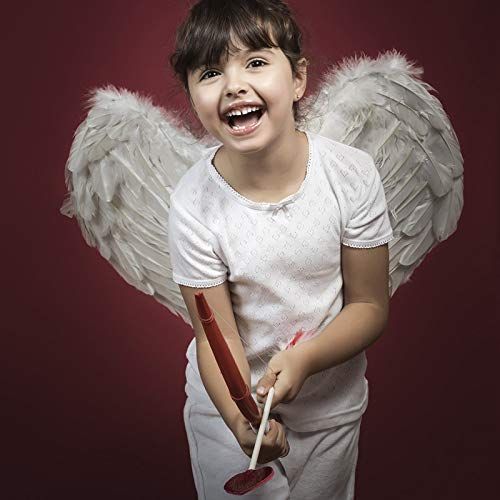  SEVADA Angel Wings and Halo for Kids Halloween Costume Feather Angel Wing for Girls Women Adult