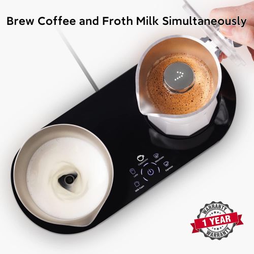  SEVEN&ME Espresso Coffee Machines with Milk Frother Coffee Maker with One-Click Operation, Cappuccino Machine and Latte Machine 60ml Single Serve Barista-Quality Expresso Coffee Ma