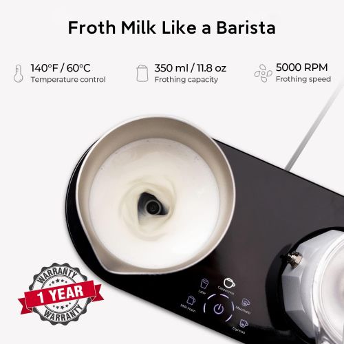  SEVEN & ME Espresso Coffee Machines with Milk Frother, Cappuccino Machine and Latte Machine, 60ml Single-Serve Coffee Maker of Barista-Quality Espresso Coffee with One-Click Operat