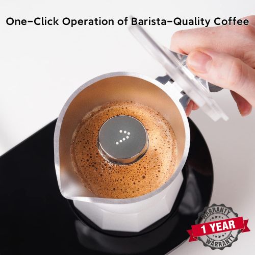  SEVEN & ME Espresso Coffee Machines with Milk Frother, Cappuccino Machine and Latte Machine, 60ml Single-Serve Coffee Maker of Barista-Quality Espresso Coffee with One-Click Operat