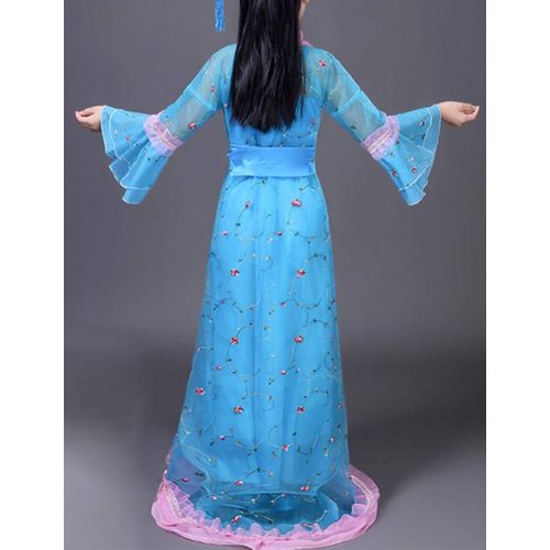  SEVEN O Girls Child Ancient Chinese Traditional Cosplay Costumes Hanfu Princess Fancy Dress