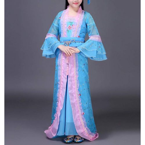  SEVEN O Girls Child Ancient Chinese Traditional Cosplay Costumes Hanfu Princess Fancy Dress