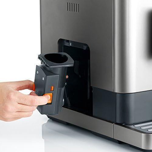  SEVERIN Kaffeevollautomat mit Mahlwerk, Fuer Kaffeebohnen, Ultrakompaktes Slim-Design, Eco-Modus, KV 8090, Grau/Schwarz