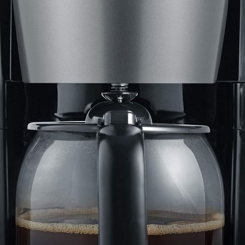  SEVERIN KA 9543 Kaffeemaschine (Fuer gemahlenen Filterkaffee, 10 Tassen, Inkl. Glaskanne) edelstahl/schwarz