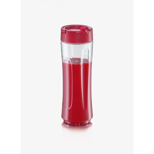  Severin SM 3748 Standmixer Smoothie Mix & Go, 0,6 L, weiss / rot