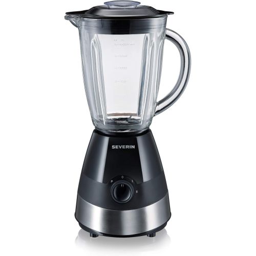  SEVERIN Standmixer mit Glas-Mixbehalter, 1,5 L, ca. 550 W, SM 3718, Edelstahl/Schwarz