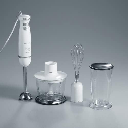  Severin SM 3798Whisks Set with Shaker, Whisk and Wall Bracket, Stainless Steel/White