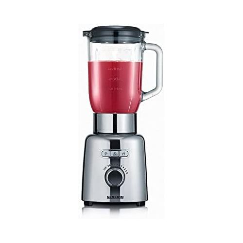  SEVERIN Standmixer mit Glas-Mixbehalter, 1,5 L, ca. 1.000 W, SM 3710, Edelstahl/Schwarz