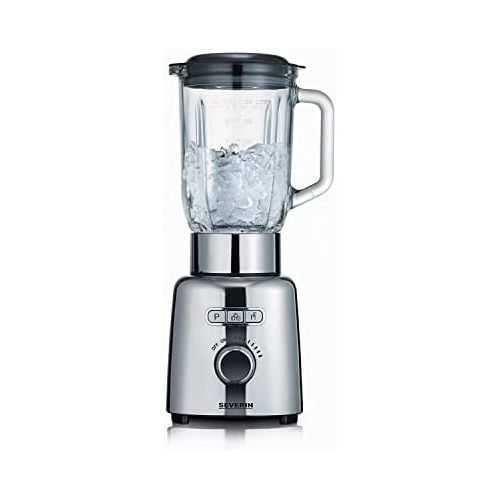  SEVERIN Standmixer mit Glas-Mixbehalter, 1,5 L, ca. 1.000 W, SM 3710, Edelstahl/Schwarz