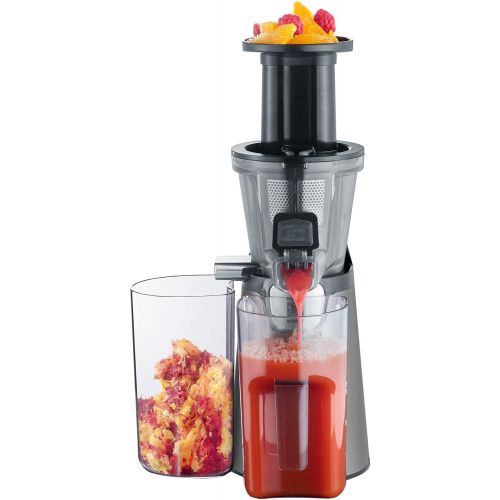  SEVERIN ES 3571 Slow Juicer (150 W, Inkl. Frozen-Fruits-Aufsatz) metallic grau/schwarz/edelstahl