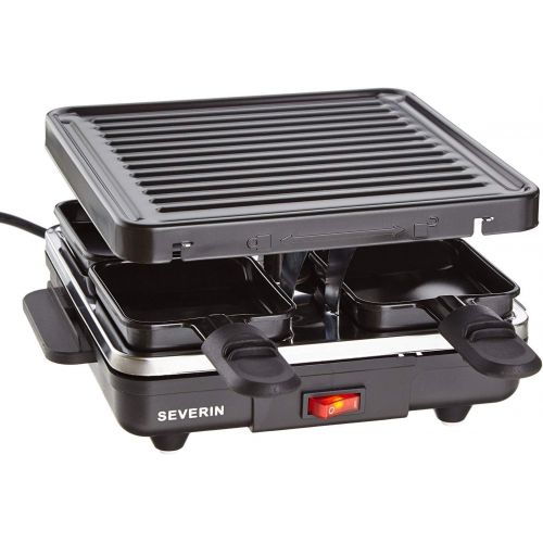  SEVERIN Mini Raclette-Grill, ca. 600 W, Inkl. 4 Pfannchen, RG 2686