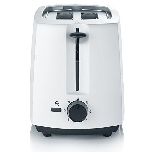  SEVERIN Automatik-Toaster, Inkl. Broetchen-Roestaufsatz, 2 Roestkammern, 700 W, AT 2286, Weiss/Schwarz