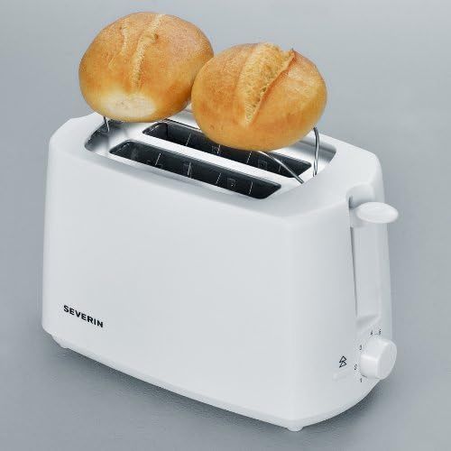  SEVERIN Automatik-Toaster, Inkl. Broetchen-Roestaufsatz, 2 Roestkammern, 700 W, AT 2288, Weiss